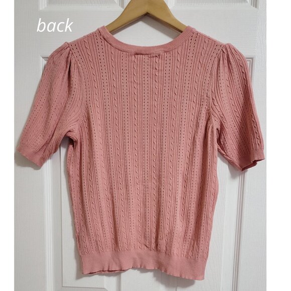 🌿Marbled Reunited Clothing Mauve Knit Top - Size Large - Picture 6 of 9